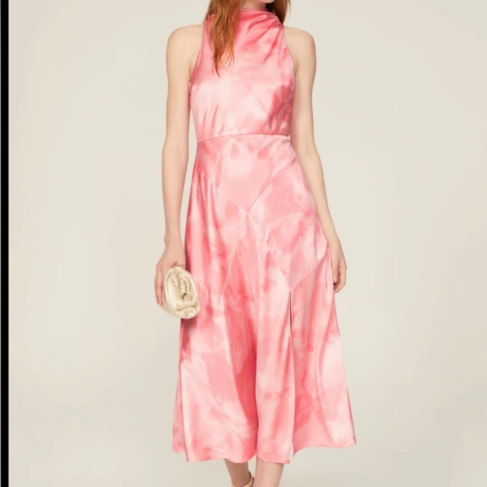 Ted Baker Foreste Cowl Neck Bias Cut Midi Dress, Size 4